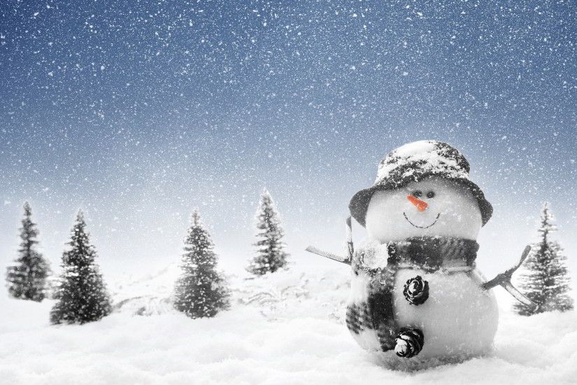 Winter Snowman Wallpaper for Computer