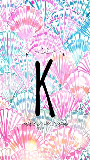Letter K iPhone wallpaper. Mermaid inspired