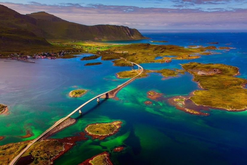 A bridge in the Lofoten Islands, Norway