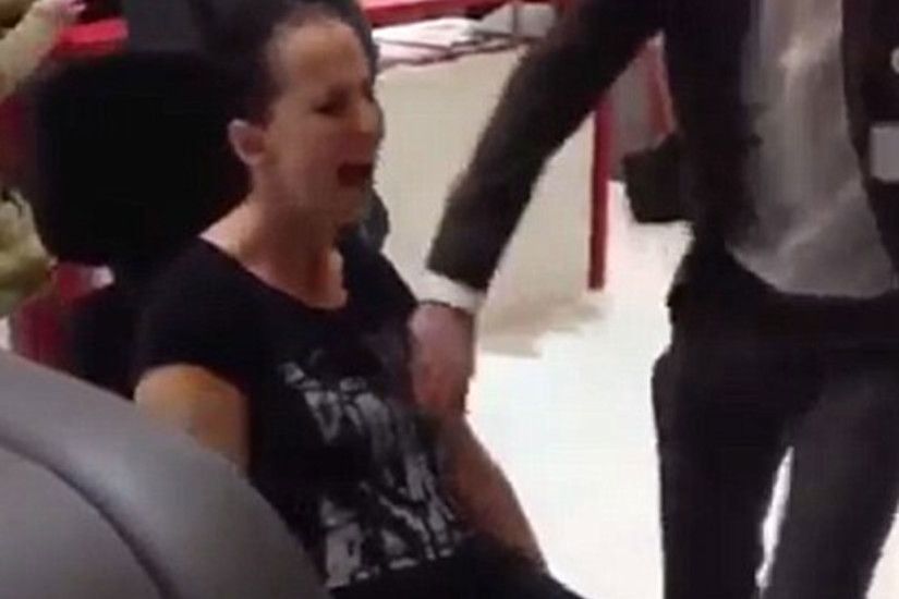 Horrific video sees woman's leg snap in half while using leg press machine  | The Independent