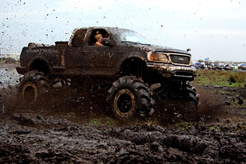 Mud Bogging 4x4 Offroad Race Racing Monster Truck Pickup Ford HD Resolution