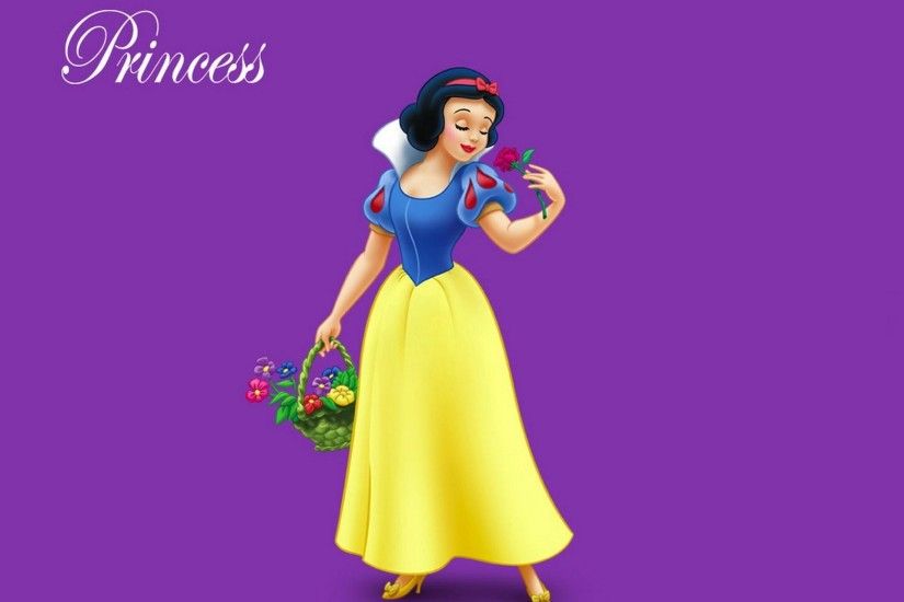 HD Disney Princess Snow White Purple Background Wallpaper