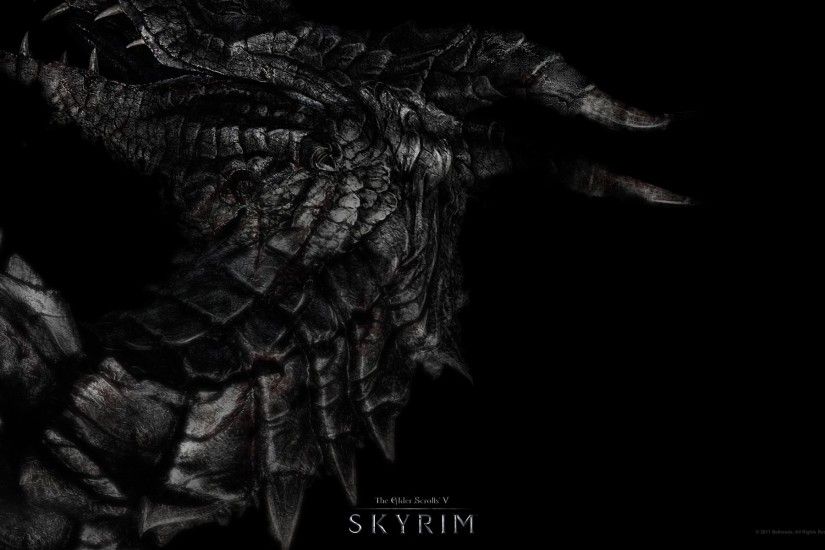 1920x1200 Wallpaper dragon, skyrim, the elder scrolls v skyrim