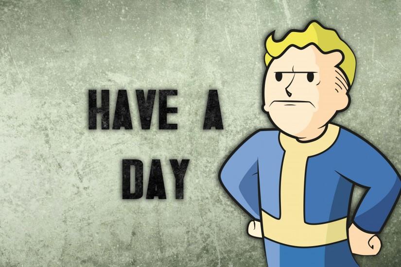 Fallout Vault Boy: Have a day Wallpaper