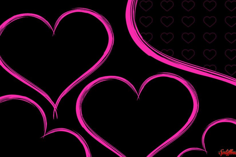 HD Pink Hearts Wallpaper