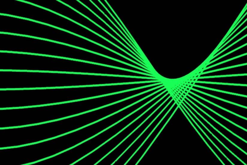 Green Lines Wave Creation Black Background ANIMATION FREE FOOTAGE HD