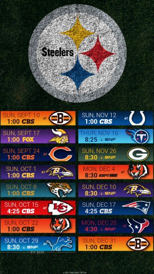 Pittsburgh Steelers 2017 schedule turf logo wallpaper free iphone 5, 6, 7,  ...