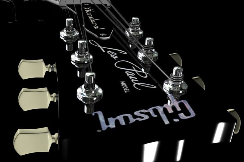 3D Electric Guitar (Les Paul Standard) – 3dsmax 2012 Â» Les Paul Guitar  Headstock