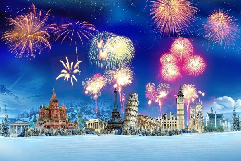 New Year Fireworks wallpaper - 1063298