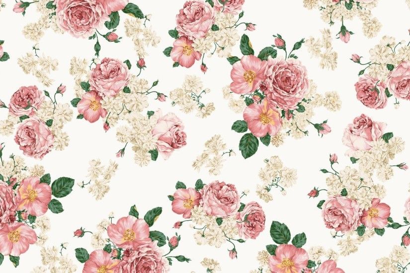 Wallpapers For > Pretty Flower Print Background