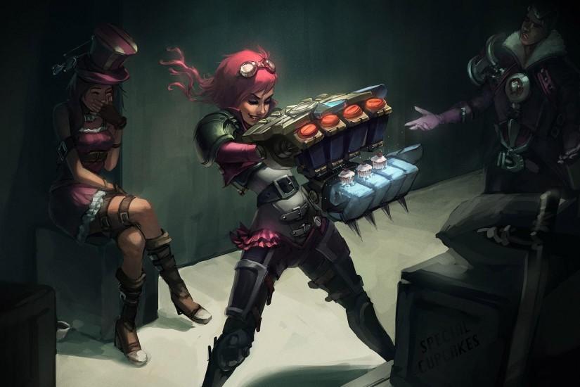 VI, Jayce and Caitlyn in League of Legends