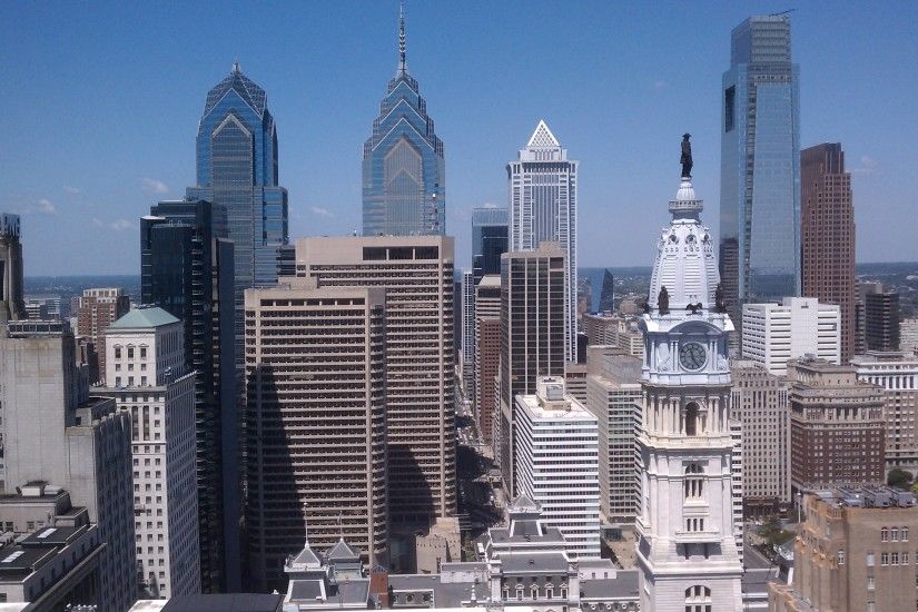 Philadelphia Skyline Usa Ancient Capital World City Hd Wallpaper With