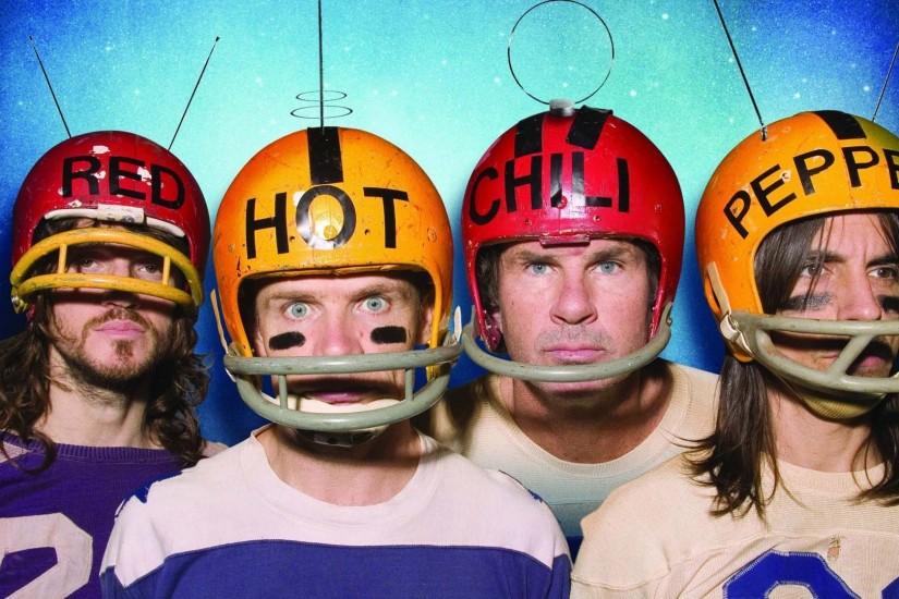 Red Hot Chili Peppers with helmets wallpaper 1920x1080 jpg