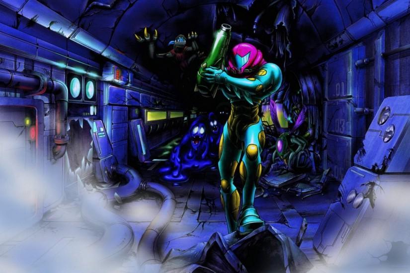 Metroid Fusion Samus Aran Video Games Wallpaper