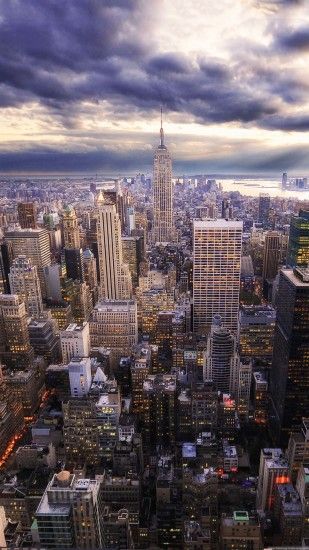 HDR New York Skyline View iPhone 6 Plus HD Wallpaper ...