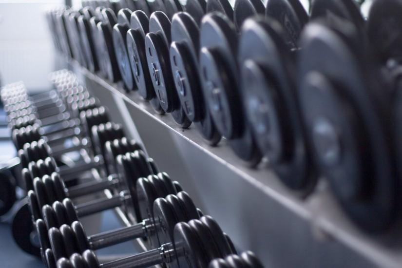 dumbbells different weights gym fitness