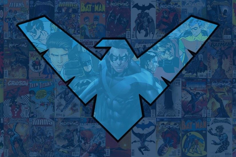 I made some Nightwing wallpapers for desktops and phones in the style of  the Flash ones I made last week.