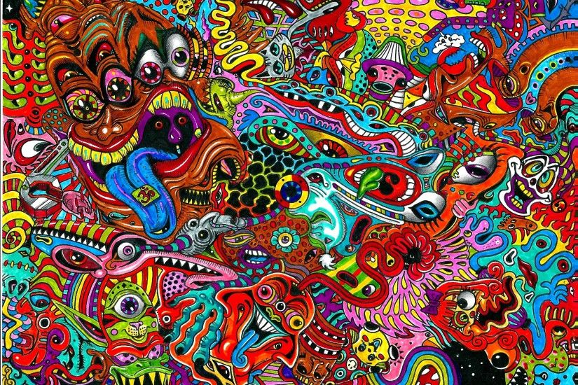 Artistic - Psychedelic Colorful Surreal Drawing Wallpaper