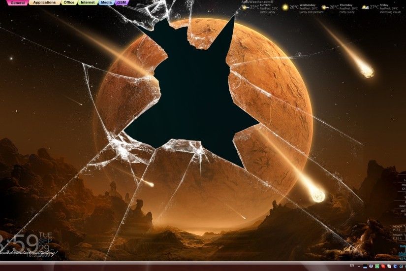Planet Broken Screen Wallpaper Photo