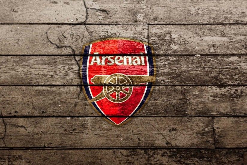 Arsenal Logo In Wood Wallpaper