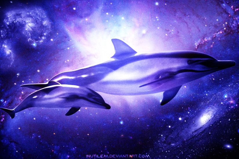 Animal - Dolphin Galaxy Cosmic Wallpaper