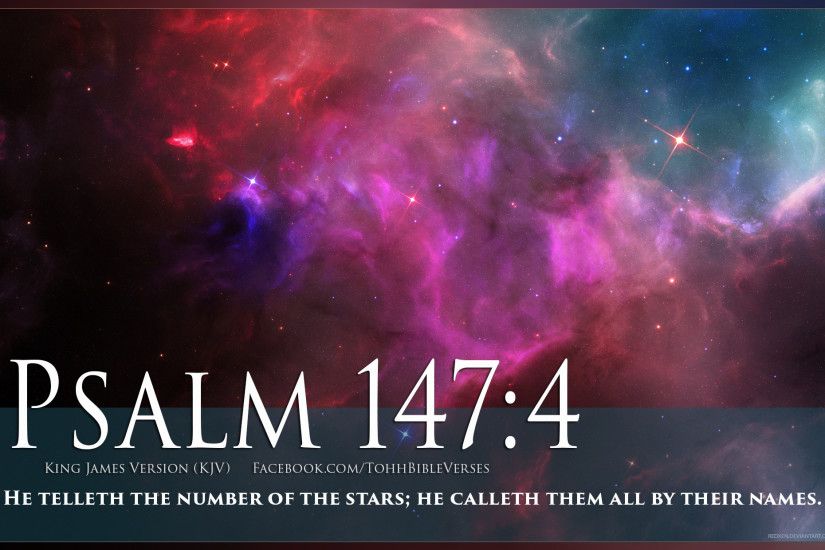 Pictures with Bible Verses On Them | Bible Verse Psalm 147:4 Stars In Space