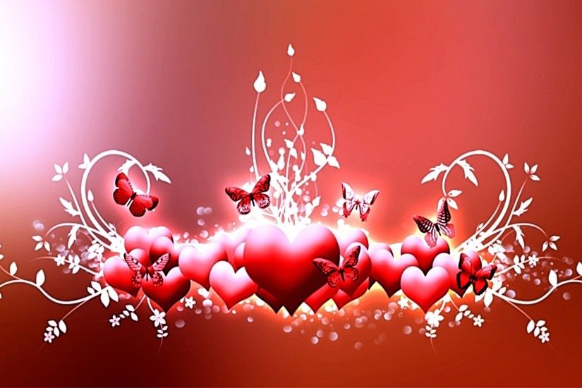 Abstract Red Love Hearts #6916458