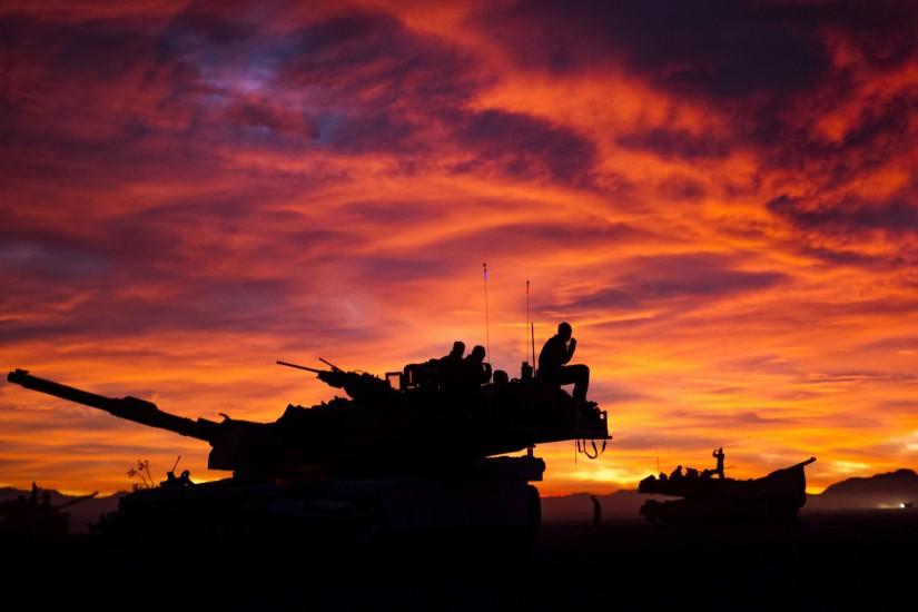 M1A1 Abrams Tank Military Sunrise Tanks United States Marine Corps Wallpaper  ...