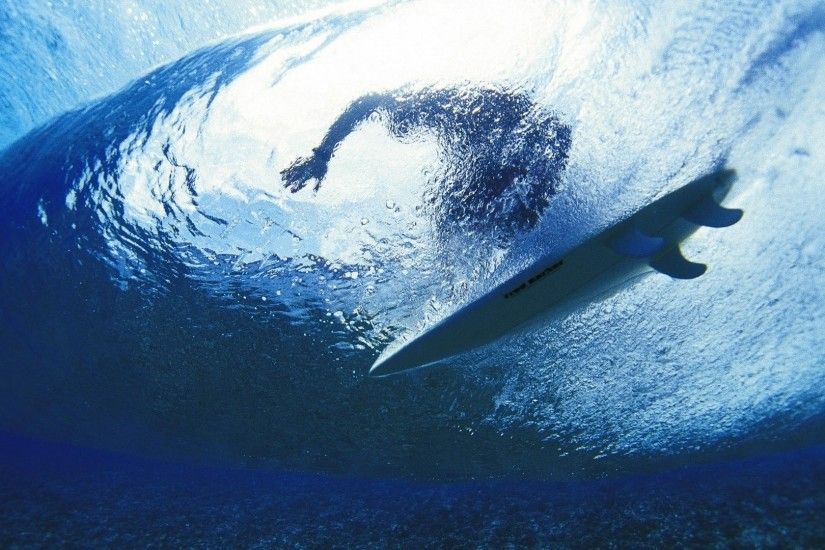 Preview wallpaper surfing, surfer, water, depth 1920x1080