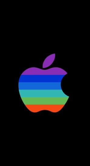 ... Apple logo colorful black cool wallpaper.sc iPhone6sPlus