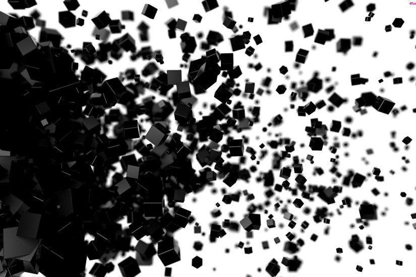 Black and white Cube HD-Wallpaper 3d