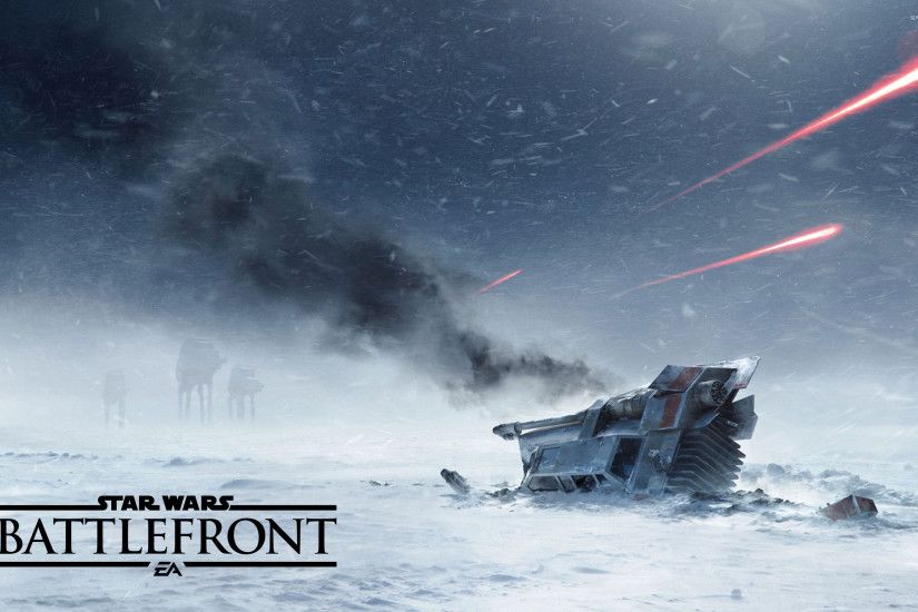 Crashed T-47 snowspeeder in Star Wars Battlefront wallpaper