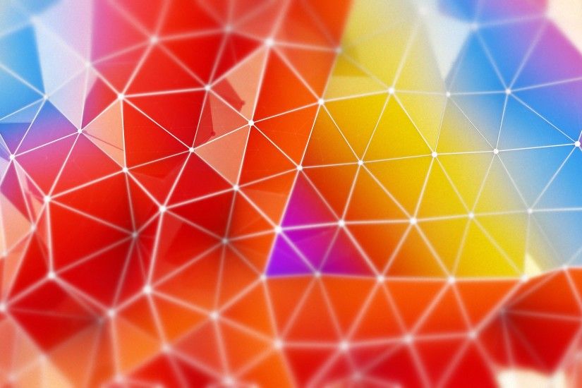 Rainbow Triangles Abstract 4K Wallpapers