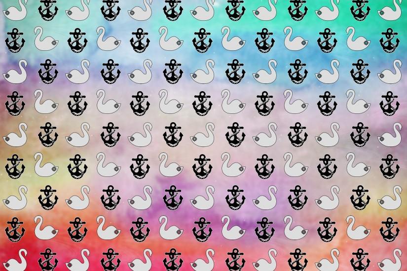 ... CS pattern (swan + anchor) colorful background by Gaviotica31