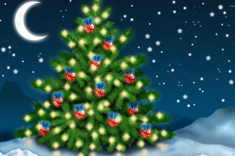 free christmas tree wallpaper 1920x1200