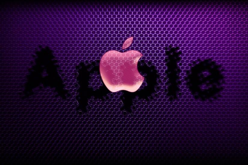 Apple Purple Background Wallpapers