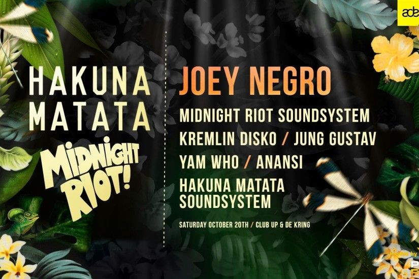 Hakuna Matata x Midnight Riot (flyer)