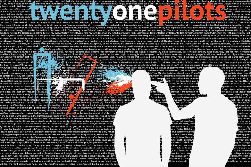 Twenty One Pilots Typography Art Wallpaper Wallpaper