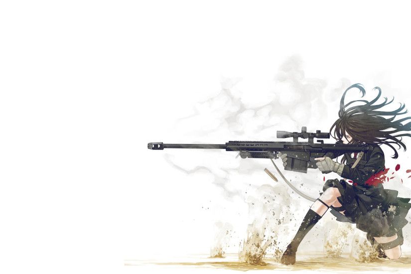 Anime Girl With Gun HD Wallpaper 1920x1080
