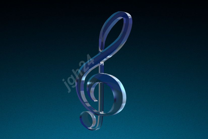 ... 3d Model Of Crystal Ornament Treble Clef by JGH24
