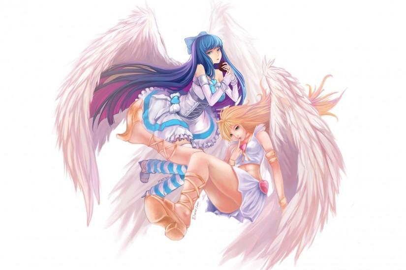 Anime - Panty & Stocking With Garterbelt Anime Girl Angel Long Hair Blue  Hair Blonde Wallpaper
