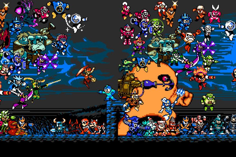 Unique Mega Man / Shovel Knight mash-up wallpapers!