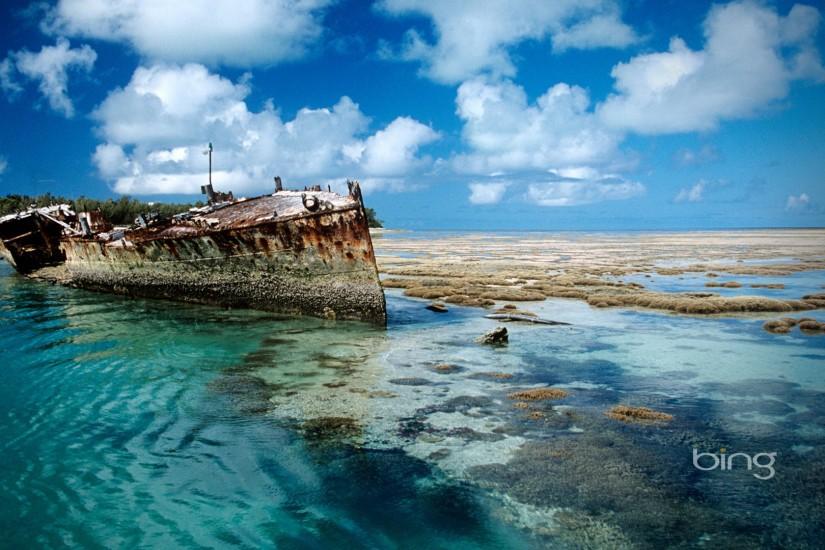 Bing Shipwreck on Heron Island desktop background Australia full hd.