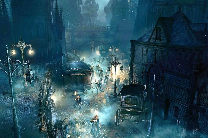 BLOODBORNE rpg action fighting gothic survival apocalyptic dark sci-fi  horror fantasy wallpaper | 1920x1080 | 532012 | WallpaperUP