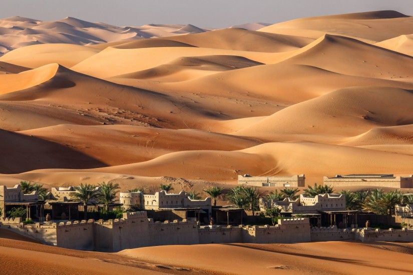 desert sand dunes town house oasis