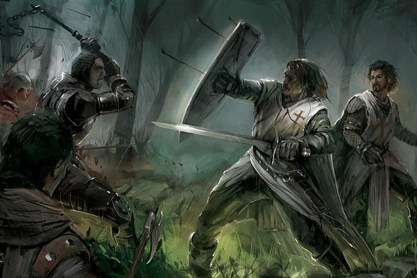 wallpaper fight Â· knights