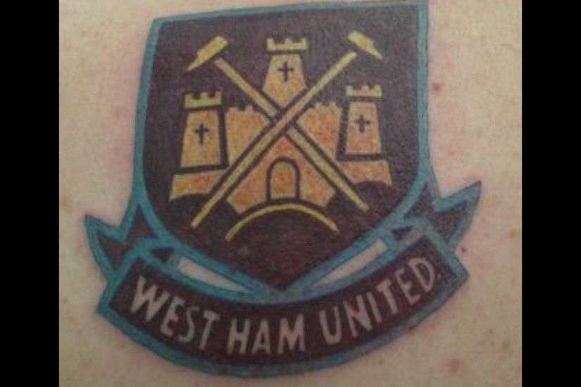 West Ham United badge tattoo