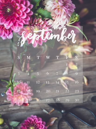 September 2017 Desktop Calendar September 2017 Device Calendar