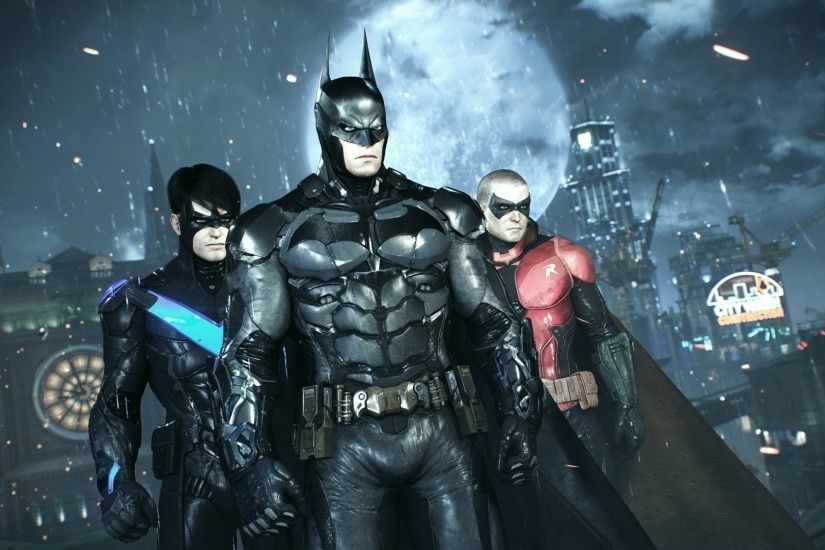 Batman, Robin and Nightwing, ready for battle