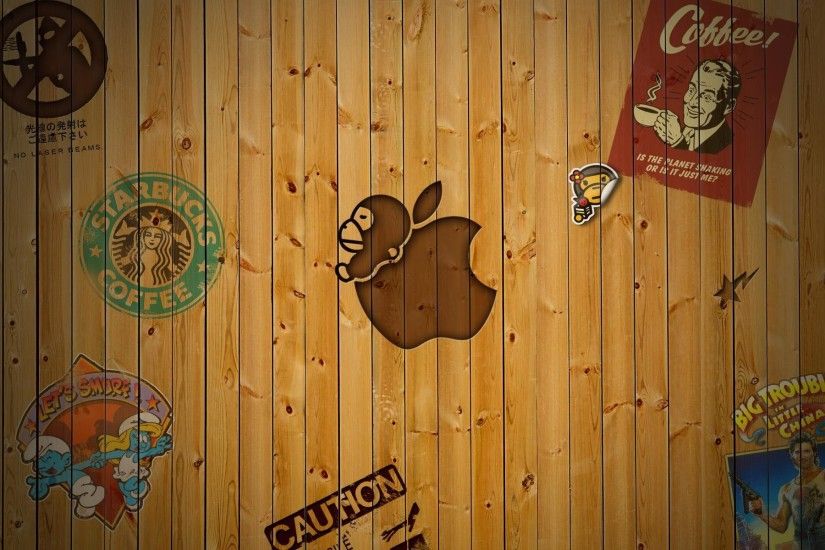 Apple Wood Abstract Wallpaper Desktop